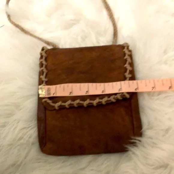 Brown leather crossbody - Picture 4 of 6